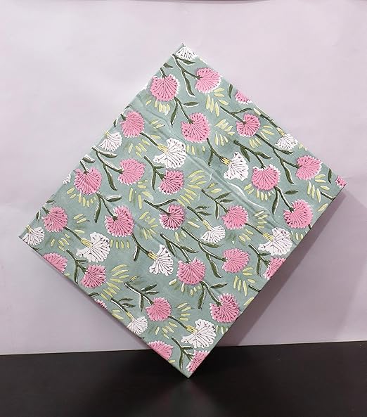 Christmas Decorative Hand Block Printed Waste Basket/Trash Can/Garbage Can/Card Board Trash Can Housewarming Gift (Pink&ampWhite)