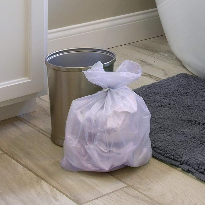 Color Scents Small Trash Bags - 4 Gallon 480 Total Bags (8 Packs of 60 Count) Twist Tie - Lavender Bag in Lavender Scent
