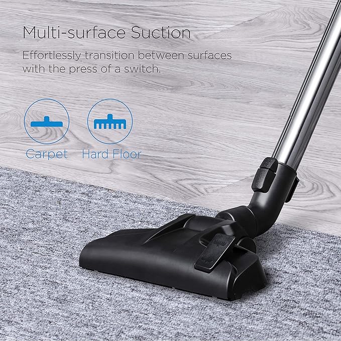 Eureka Bagless Canister Vacuum Cleaner Lightweight Vac for Carpets and Hard Floors w/Filter Blue Whirlwind NEN110B