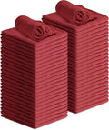 Avalon Towels Cotton Shop Rags – (Pack of 50) Size 12x14 Inches Cleaning Rags – Absorbent Shop Towels and Multipurpose Cleaning Towels for Automobiles Industries Garage and Homes (Red)