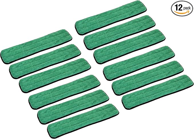 Real Clean 36 inch Microfiber Dry Dusting Mop Refill Pads for Flat Microfiber Mop Frames (Pack of 12)
