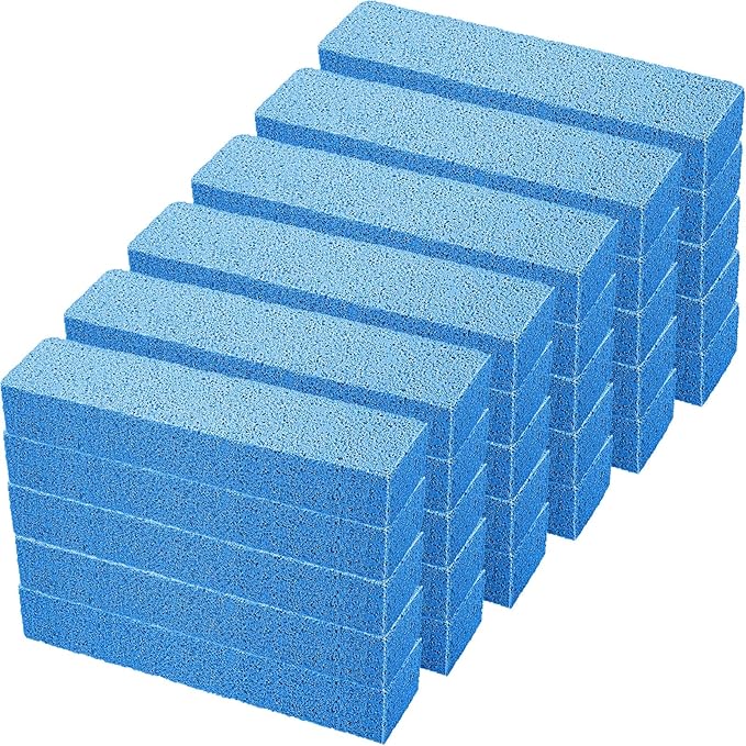 Norme 30 Pieces Pumice Stones for Cleaning Pumice Scouring Pad Pumice Stick Cleaner for Removing Toilet Bowl Ring Bath Household Kitchen Pool 5.9x1.4x0.9 Inch(Blue)