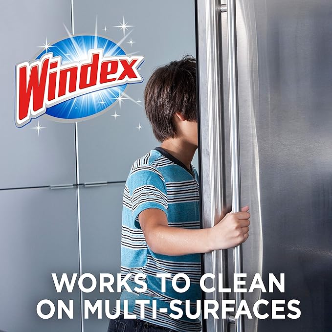 Windex Refill Multipurpose Disinfectant Cleaner Spray Bottle Made from 100% Recycled Plastic Surface Cleaning Spray Citrus Fresh Scent 2L (67.6 Fl Oz) (Pack of 6)