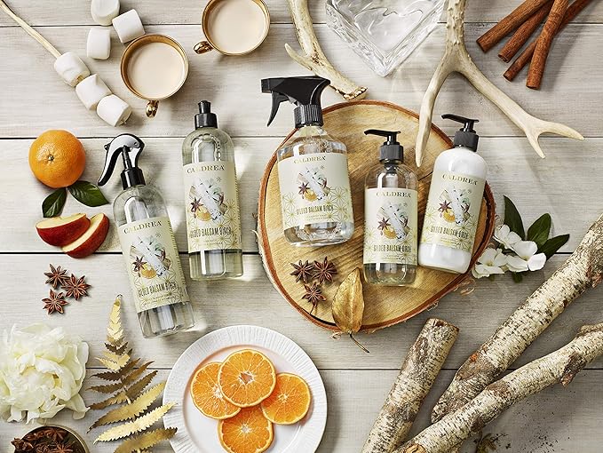 Caldrea Linen And Room Spray Air Freshener Made With Essential Oils Plant-Derived And Other Thoughtfully Chosen Ingredients Gilded Balsam Birch 16 Oz