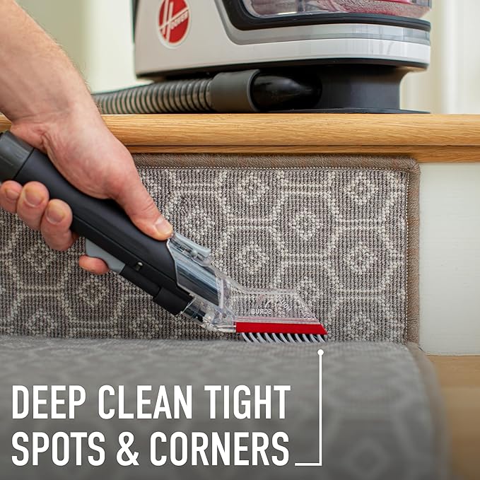 Hoover CleanSlate Plus Portable Carpet + Upholstery Spot Cleaner Machine Powerful Suction with Versatile Tools Pet Stain Remover Car and Auto Detailer Pair with Hoover Carpet Cleaner Solution