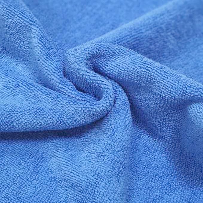 POLYTE Microfiber Cleaning Cloth 12 x 16 in Blue Green Yellow 24 Pack
