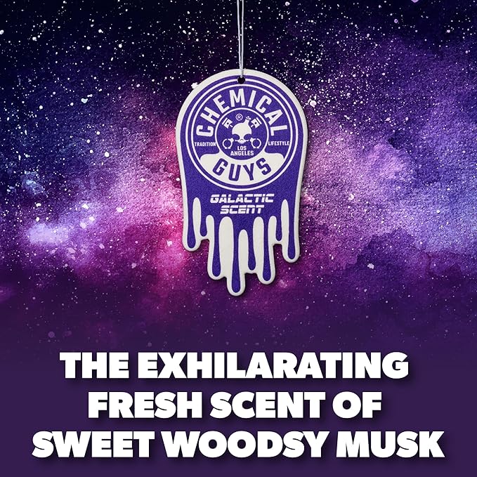 Chemical Guys Hanging Air Freshener Galactic Scent 12 Pack Great for Cars Trucks SUVs RVs Home Garage Workspace Dorm Room &amp More (4 x 3 Packs) - AIR42304