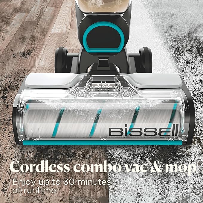 Bissell CrossWave Cordless Max Vacuum Mop All in One Wet and Dry Vac Combo Hard Floor Cleaner and Area Rugs Cordless Mop Pack-in Formulas Included 2554A