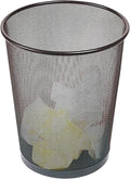 STAPLES Indoor Black Trash Can Without Lid Steel Mesh 5 Gallon Capacity