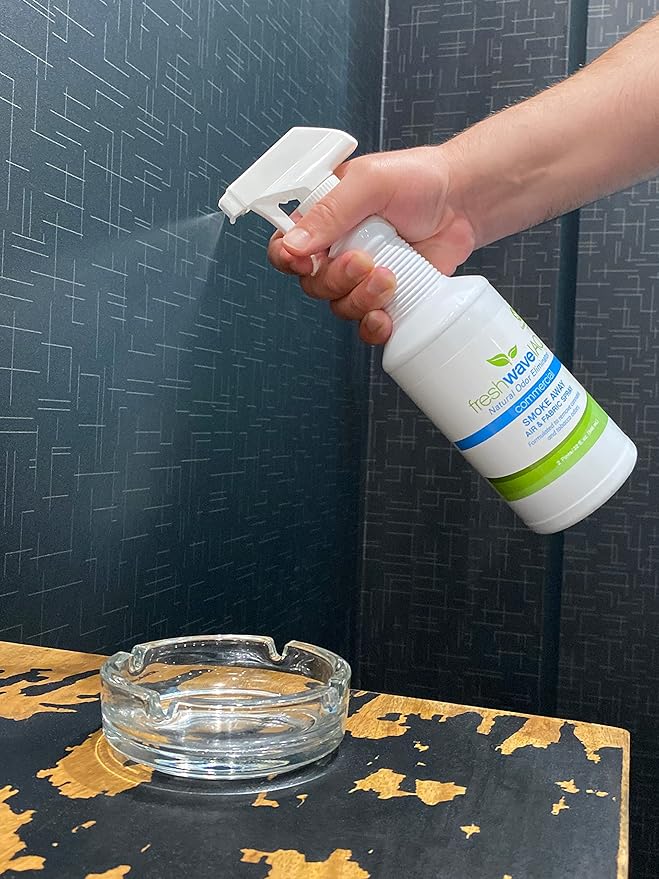 Fresh Wave IAQ Commercial Smoke Away Air &amp Fabric Liquid 128 Fl. Oz. | Great for Strong Odors | Safer Natural Ingredients | Odor Eliminator for Home or Large Commercial Areas