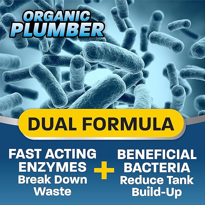 Septic Tank Cleaner Treatment Bacteria x Natural Enzyme Flushable Bio Tabs Rid Sewage Waste &amp Clean Field System 1 Year of Tablets