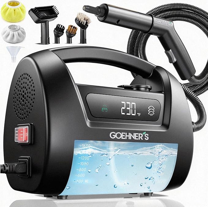 2026 Upgraded Handheld Steam Cleaner 230°F/3.5 Bar High-Pressure Portable Hand Held Steamer for Home &amp Car 30s Heat-Up Chemical-Free Deep Cleaning for Kitchen Bathroom Grout &amp Car Detaili