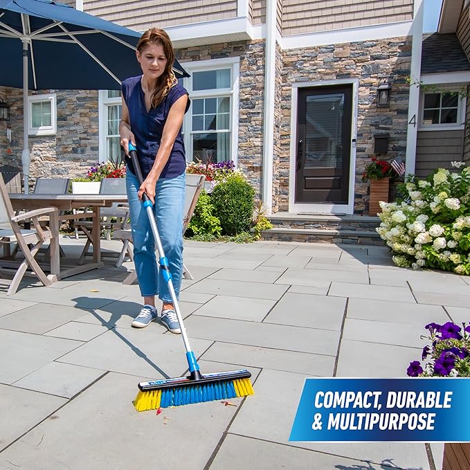 Unger Professional Lock-On EZ Extend Pro Telescopic Pole Extension 2.6’ to 5.3’ Telescoping Pole for Floor &amp High-Access Cleaning Use With Squeegees Broom Heads Brush Heads &amp More Indoor