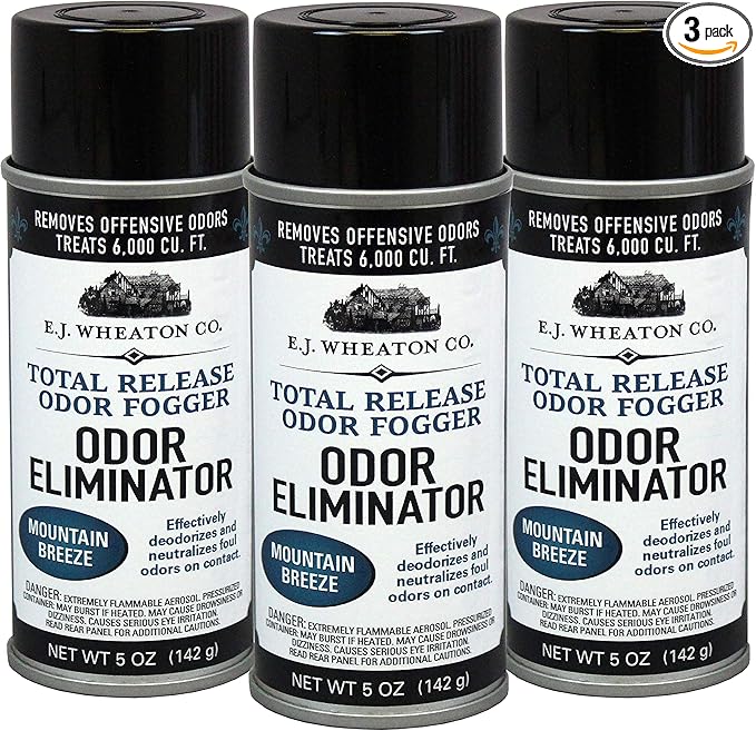 Odor Eliminator Total Release Odor Fogger 3 Pack Effectively Deodorizes and Neutralizes Foul Odors on Contact Mountain Breeze (5 OZ).