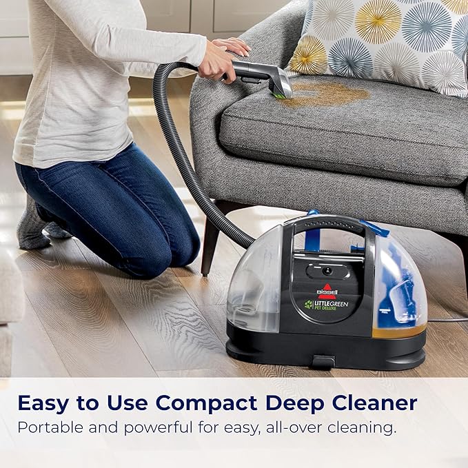 Bissell Little Green Pet Deluxe Portable Carpet Cleaner and Car/Auto Detailer 3353 Gray/Blue