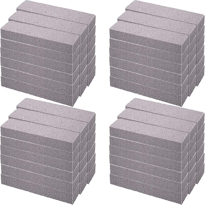 Chinco 72 Pack Pumice Stick for Cheaning Pumice Scouring Stone Pad Removing Stain Grime Without Leaving Scratches for Kitchen Oven Stove Home Bathroom Toilet Pool House Cleaning Supplies