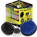 Heavy Duty Drill Brush Attachments for Cleaning Upholstery Carpet Automotive Interior Leather Metal Bathroom Tile Grout Concrete Gravestone Headstone - Soft Drill Brush for Car Detailing