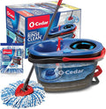 O-Cedar RinseClean Spin Mop &amp Bucket System + 1 Extra Mop Head | Clean with Clean Water | Removes 99% of Bacteria