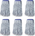 KLEEN HANDLER Cut End Finish Mop | 1.25 Universal Headband Maximum Absorption Finishing Mop Pack of 6