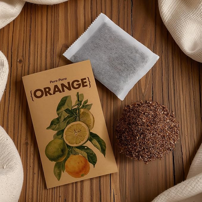 Potpourris Orange Citrus Scented Hanging Paper Sachets - 12 Pack for Closet &amp Home | Long-Lasting Air Freshener &amp Odor Eliminator for Drawer Car Bathroom | Ideal Gift Idea