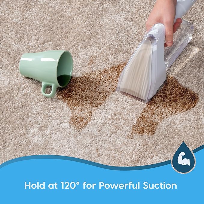 IRIS USA Carpet Spot Cleaner Machine with Auto Spray for Low Pile Carpets Couch Sofa Upholstery Car DetailingShallow Berber Rug Lightweight Portable Chemical-Free Stain Remover 500mL Water Tank