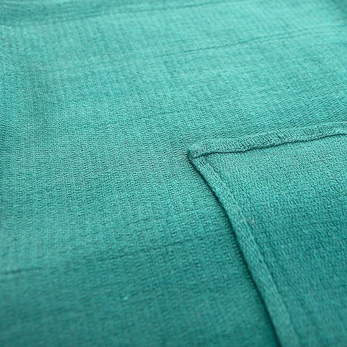 Arkwright Microfiber Huck Towels Pack of 12 Lint Free Surgical Cleaning Cloths for Glass Windows Auto Detailing and Professional Use 16 x 26 in Hunter Green