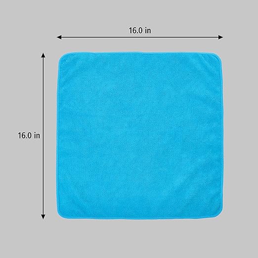 Rubbermaid Commercial Products HYGEN r-40 Recycled Microfiber Cloths 16 X 16 Blue 24-Pack Durable Lint-Free Wet-Dry Cleaning for Home Applianes Cars Custodial Spaces Housekeeping Glass