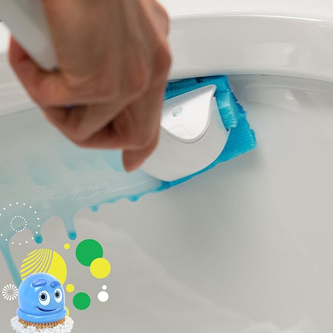 Scrubbing Bubbles Flushable Toilet Bowl Wand Cleaner Refills Fresh Brush Cleaner Toilet Refill Pads Removes Limescale &amp Odors Citrus Scent 10 Count (Pack of 12)