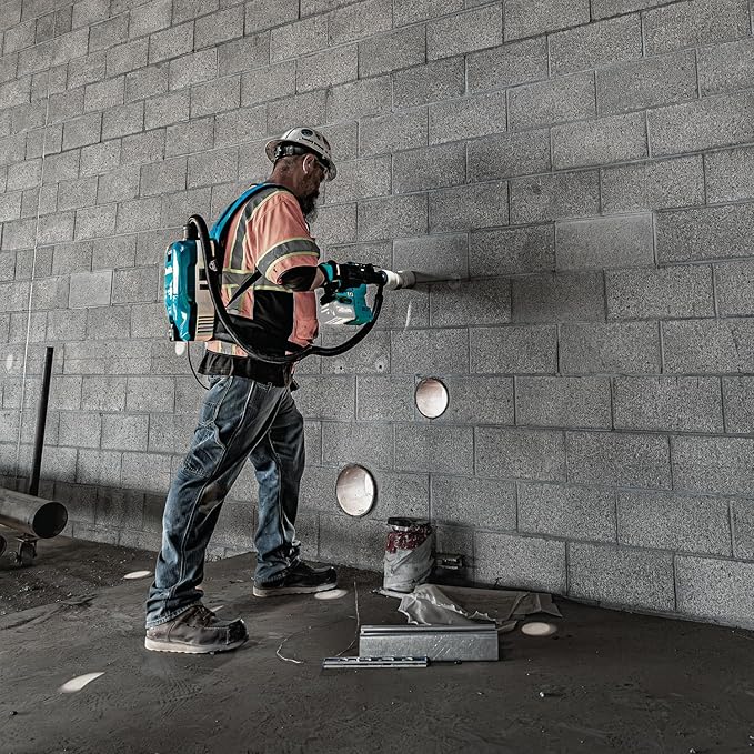 Makita VC009GZ01 Backpack Vacuum Cleaner 40 V max. with AWS (without Battery Without Charger) Petrol/Black