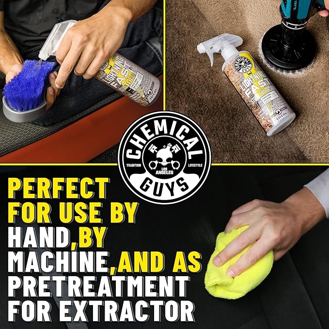 Chemical Guys SPI_191_1602 Lightning Fast Carpet and Upholstery Stain Extractor (Fabric Upholstery &amp Carpet) Safe for Cars Home Office Furniture &amp More 16 fl oz Fresh Scent (2 Pack)