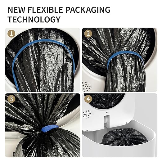 TOWNEW S2000 Auto-Sealing Trash Can 5.5 Gallon Automatic with Hands-Free Sensor and Self-Replacing Bags for Kitchen Office