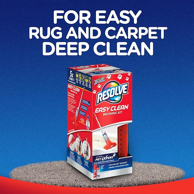 Resolve Pet Expert Easy Clean Carpet Foam Spray Refill 2 Piece Set Stain and Odor Remover Solution