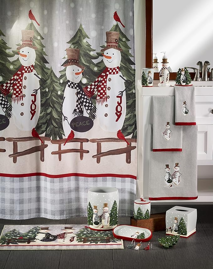 Avanti Linens - Waste Basket Decorative Trashcan Guest Bathroom Essentials Holiday Home Decor (Country Friends Collection)