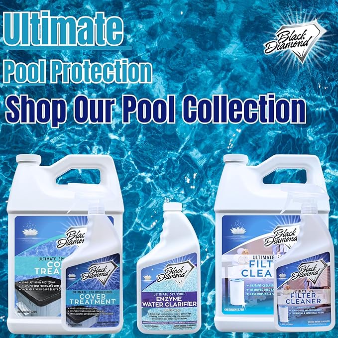 Ultimate Spa Filter Cleaner Fast-Acting Spray. Instant clean for Hot Tub &amp Pool Filters leaving behind no sticky residue. Prolongs filter life and pool equipment. No soaking. (1-Gallon)
