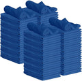 GREEN LIFESTYLE 100 Pack 12x14 Blue Shop Towel 100% Cotton Super Absorbent and Durable for Car Reusable