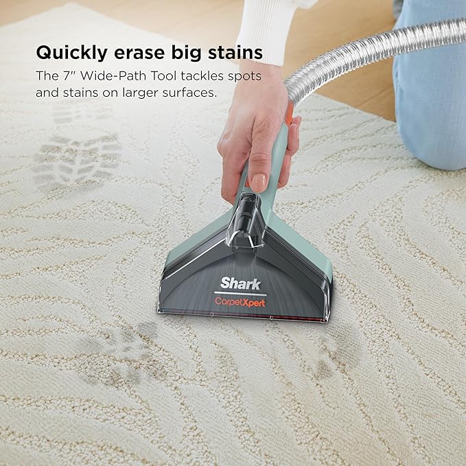 Shark CarpetXpert | Upright Carpet Area Rug &amp Upholstery Cleaner | Carpet Shampooer with Handheld Spot &amp Stain Eliminator | 3 Cleaning Tools | Slate Green | EX151