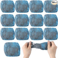 Domensi 100 Pcs Steel Wool Soap Pads Metal Scouring Cleaning Non Scratch Household Scrub Pads for Scouring Dirt Dish Pot Pan Oven Kitchen Cooktops Grease and Oil(Blue)