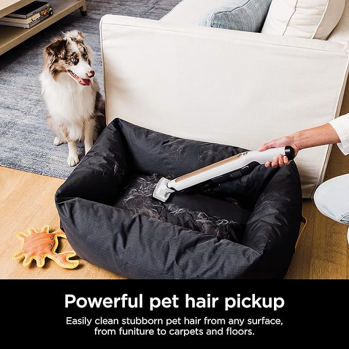 Shark WS642AE WANDVAC System Ultra-Lightweight Powerful Cordless Stick Vacuum with HEPA Self-Empty Charging Base Anti-Allergen Complete Seal PowerFins Self-Cleaning Brushroll &amp Pet Tool White