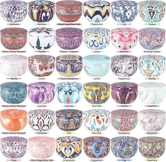 36 Pack Scented Candles Set for Home Relaxing Stress Relief Aromatherapy - Natural Soy Wax and Fragrance - Gifts for Women Mom Best Friend Wife Birthday