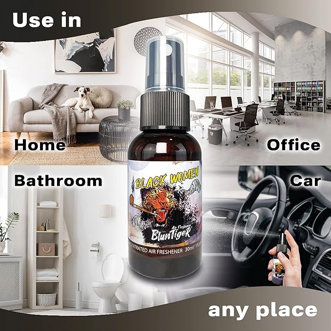 High Concentrated Strong Oil Based Air Freshener 30ml/1oz Car Room Home and Bathroom Deodorizer &amp Odor Eliminator Spray (Inspired by Black Ice 6Pack)