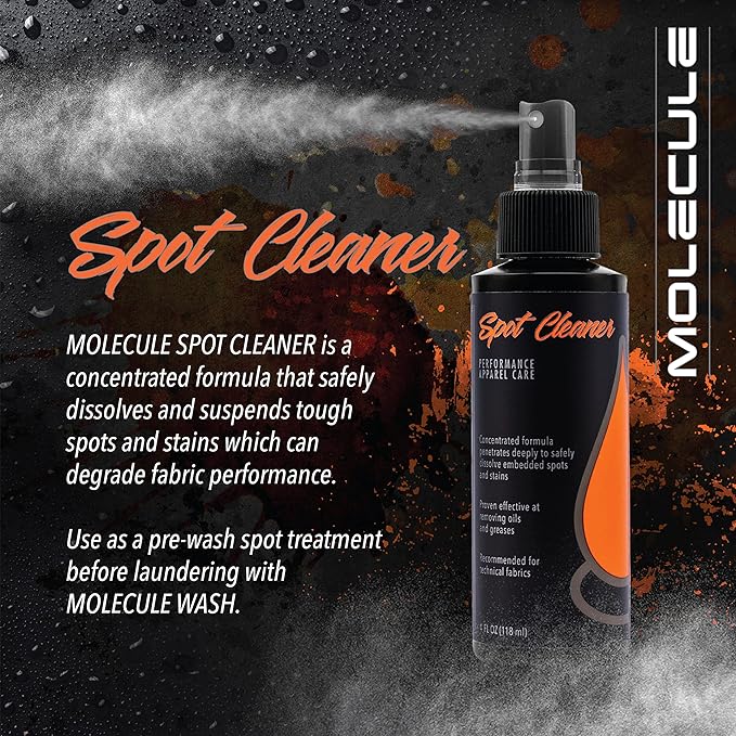 Molecule Spot Cleaner Spray | Performance Apparel Care | Removes Tough Spots and Stains on Racing Suits &amp Technical Fabrics | 16 Ounces