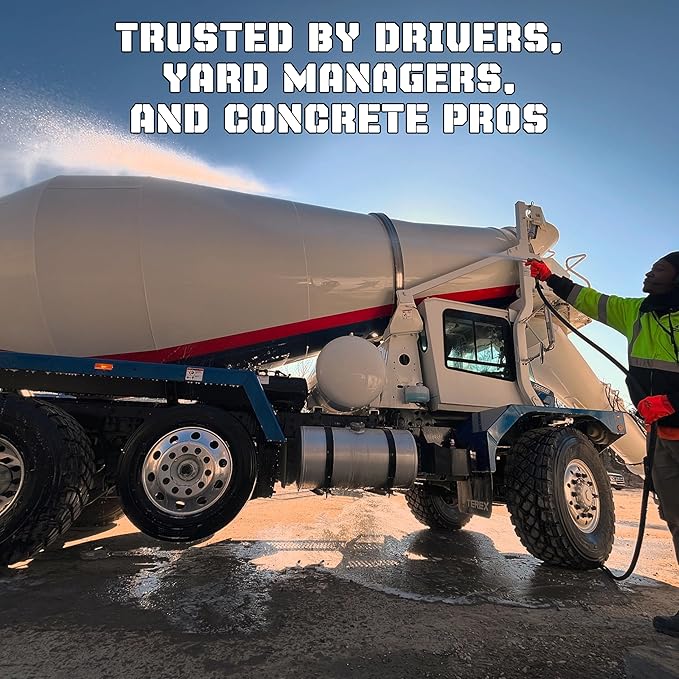 Heavy Concrete Remover – Dried Concrete &amp Cement Dissolver (Non-Corrosive Biodegradable Acid Alternative) Safe on Equipment 1-Quart Spray