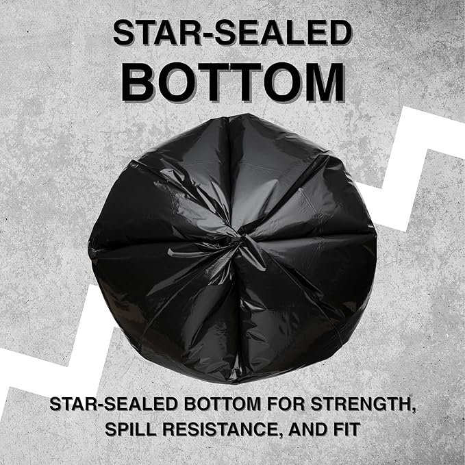 45 Gallon Garbage Trash Bag 40X46 1.5 Mil Black 100 Count Can Liner Bulk 40 Gallon 41 Gallon 42 Gallon 43 Gallon 44 Gallon Made in USA