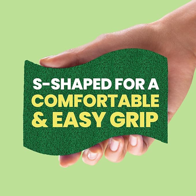 Scotch-Brite Heavy Duty Scrub Sponge 45 Kitchen Sponges Designed for Tough Messes in The Kitchen That Last 3X Longer* Best for Cast Iron Skillets and Outdoor Grills Flexible Durable and Strong