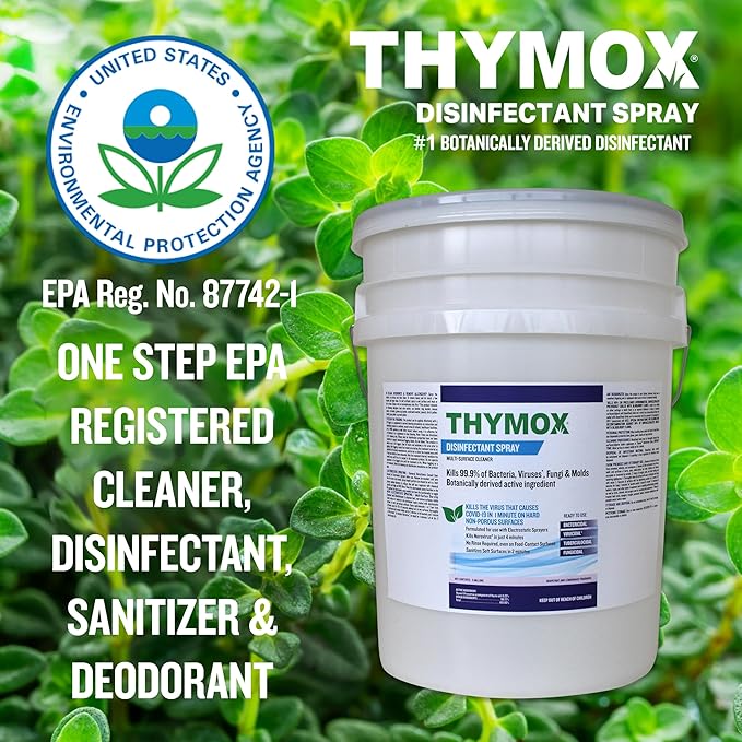 5 Gallon Pail Botanical Disinfectant - All Natural Cleaner Mold Remover Multipurpose Cleaner Mold Killer - Ideal for Restoration Jobs and Water Damage Pet Friendly Natural Disinfectant