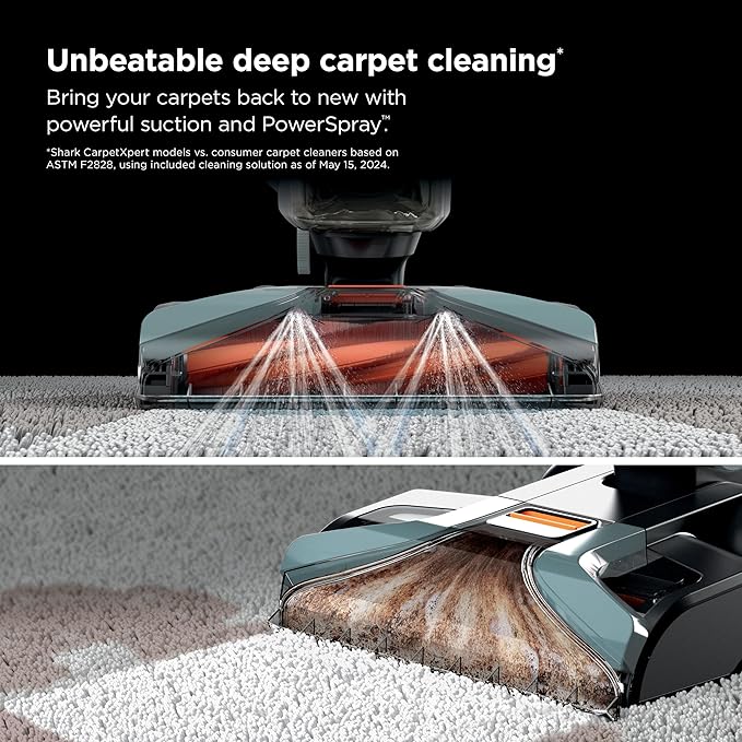 Shark CarpetXpert | Upright Carpet Area Rug &amp Upholstery Cleaner | Carpet Shampooer with Handheld Spot &amp Stain Eliminator | 3 Cleaning Tools | Slate Green | EX151