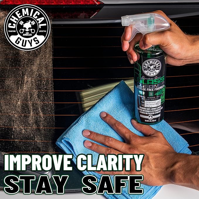 Chemical Guys Glass Cleaner Signature Series 2 Pack (2 x 16 Fl Oz) - Streak-Free Shine for Crystal Clear Windows and Glass Safe for Cars Trucks SUVs &amp More - CLD_202_1602