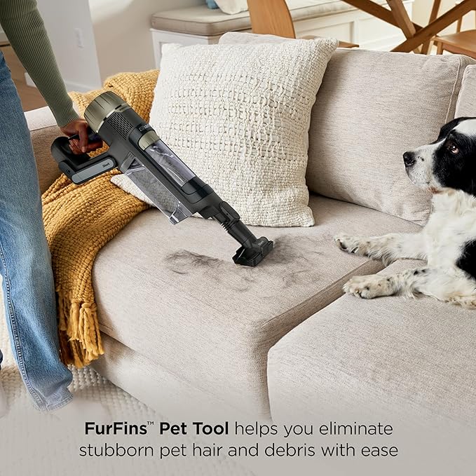 Shark PowerDetect Pet Plus Clean &amp Empty Cordless Stick Vacuum &amp Auto-Empty System Powerful Suction HEPA Filtration Carpet &amp Hard Floor Portable Stick Vacuum for Pet Hair Dark Gray