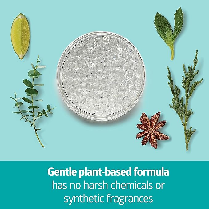 Medline Naturally Fresh Odor Eliminator Gel Beads Neutral Scent with Eucalyptus &amp Clove Air Freshener for Home 8 oz. Jar Pack of 12