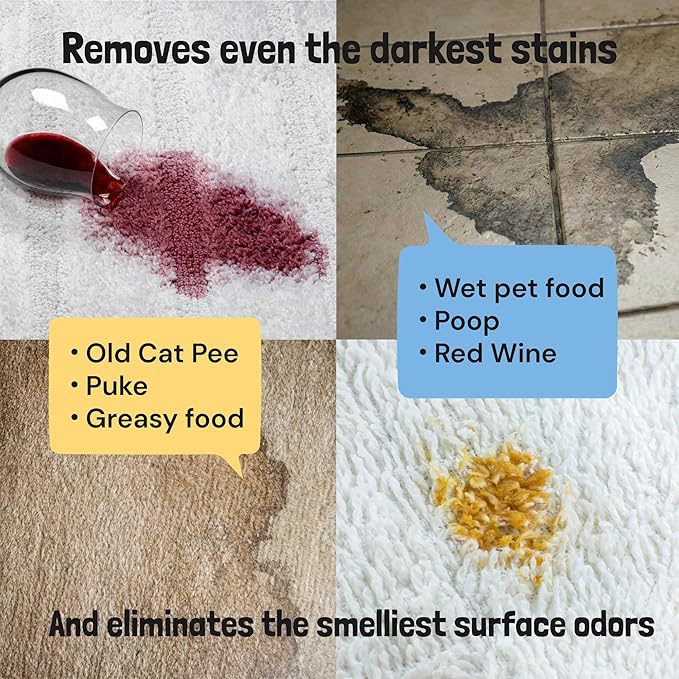 Sunny &amp Honey Oxy Pet Stain and Surface Odor Remover - Fast Acting Carpet Cleaner Spray to Eliminate Dog Pee Vomit and Stubborn Stains - Unscented 32oz